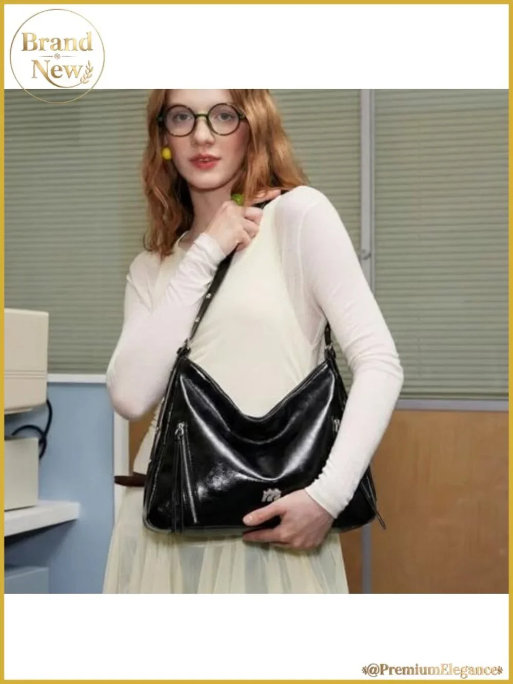 Vintage Style Faux Leather Hobo Shoulder Bag Large Capacity Crossbody